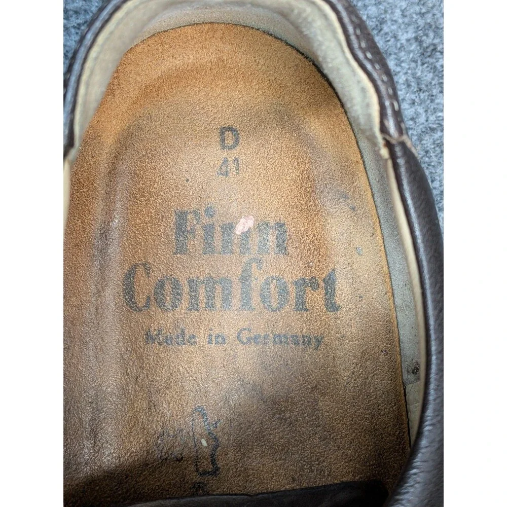 Finn Comfort Germany Brown Leather Nubuck Comfort Shoes Mens EU 41 (US 8)